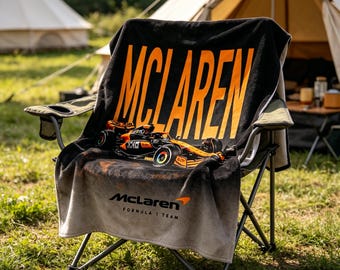 McLaren F1 Team Lando Norris Fleece Blanket Formula 1 Racing Fan Gift Home Decor
