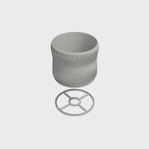 Modern Lamp Shade 3 – Click & Plug (Vase Mode) | Minimalist 3D Printed Lampshade | Designer Home Decor Lighting | DIY lamp upgrade