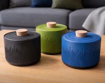 Mini boîtes empilables avec couvercle, ensemble de rangement imprimé en 3D, rangement de bureau moderne, boîte à goûter, décoration pour la maison ou le bureau, fabriqué en Allemagne