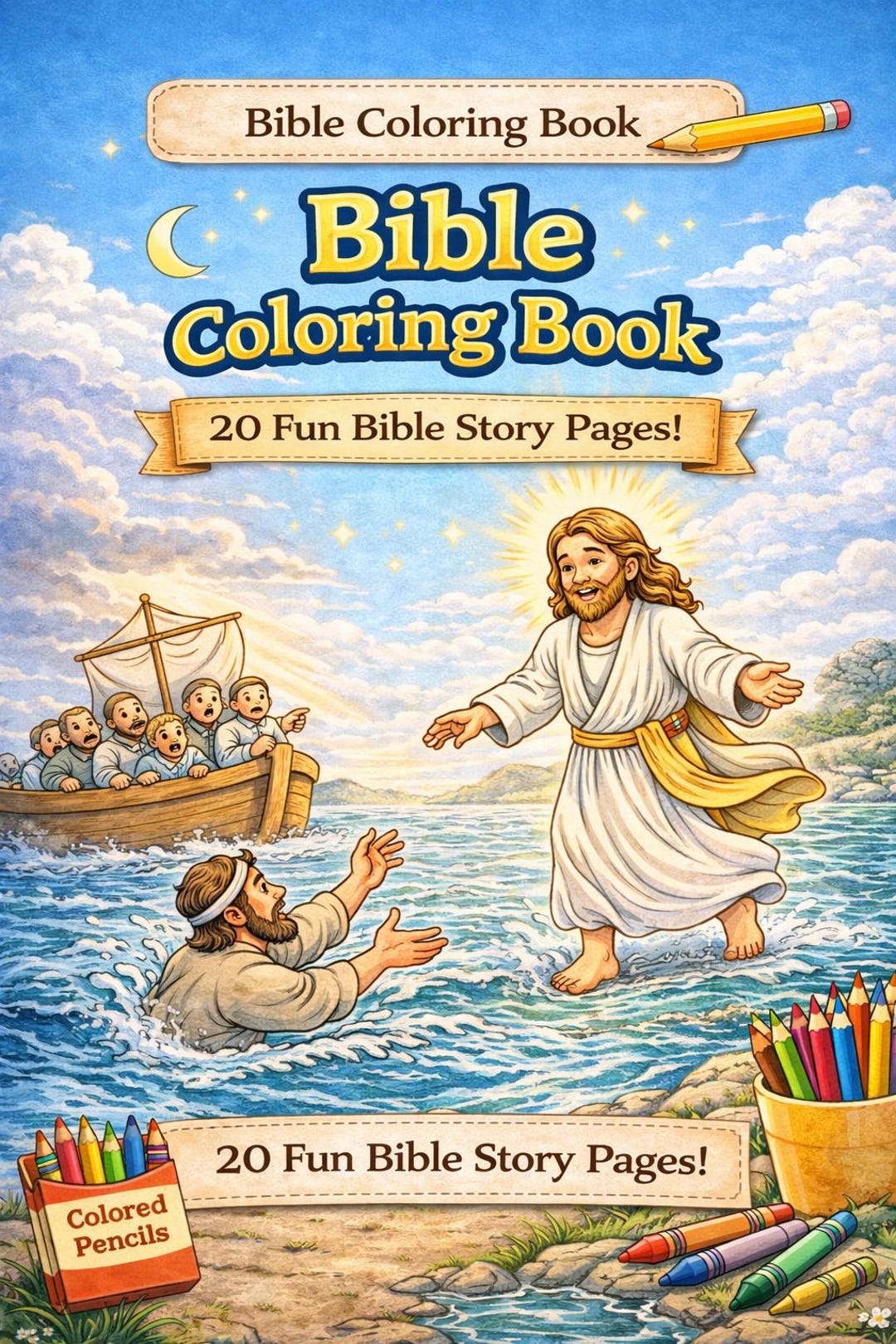 Bible Story Colouring Pages for Kids | Christian Printable Activity ...