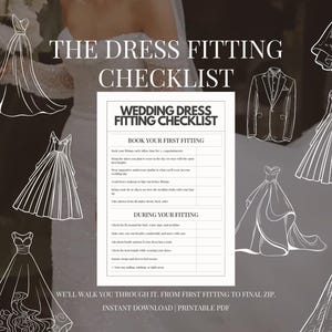 Wedding Dress Fitting Checklist Printable PDF