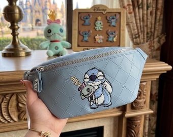 Stitch Belt Bag Disney | Cute Blue Crossbody Fanny Pack | Adjustable Waist Bag | Travel Bag for Women | Kawaii Stitch Gift