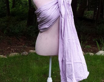 Lilac Cotton Gauze Baby Ring Sling, Breathable Carrier