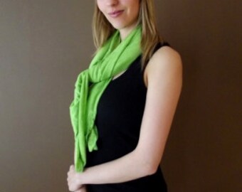 Green Modal Poncho Scarf: Multiway Beach Wrap