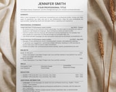 ATS Friendly Resume Template Word, ATS Resume, ATS Cv Resume Template, Minimalist Resume, Simple Resume, Basic Resume, Canva Editable Resume