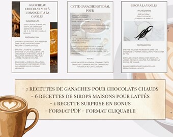 Ganaches et sirops maisons - recettes gourmandes pour chocolats chauds et lattés (Ebook - PDF numérique)