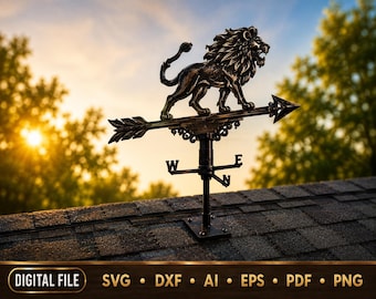 10 Weather Vane SVG Bundle, Metal Laser Cut Files, Pegasus Dragon Lion Owl DXF, Roof Garden Decor, CNC Digital Download