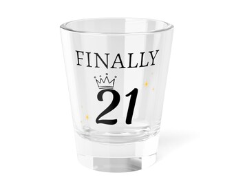 21st birthday shot glass