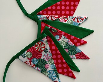 Fabric Garland - Banner - Bunting - Pennant - Christmas, Holiday