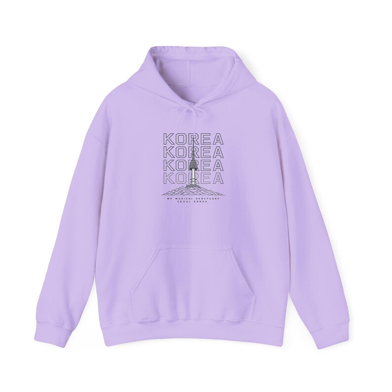 Korea Hoodie | Seoul Namsan Tower Minimal Hoodie | BTS Fan Gift | Aesthetic Korean Streetwear Pullover Sweatshirt | K-pop K-drama Fan Gift image 5