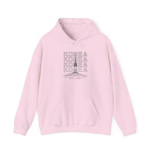 Korea Hoodie | Seoul Namsan Tower Minimal Hoodie | BTS Fan Gift | Aesthetic Korean Streetwear Pullover Sweatshirt | K-pop K-drama Fan Gift image 6