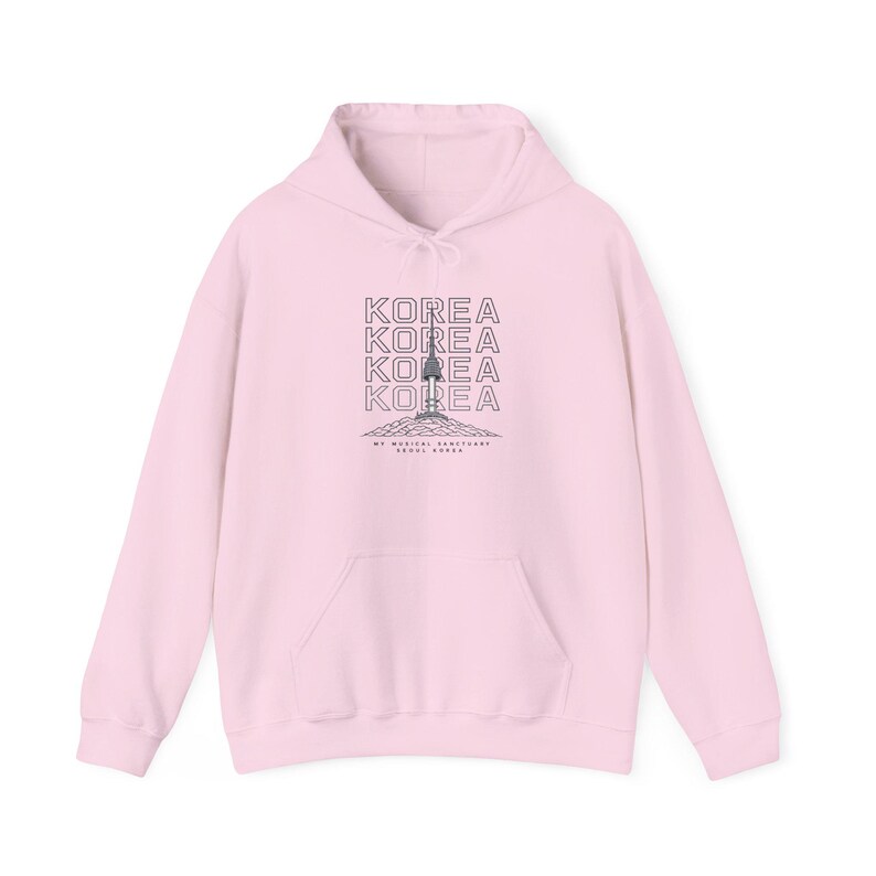 Korea Hoodie | Seoul Namsan Tower Minimal Hoodie | BTS Fan Gift | Aesthetic Korean Streetwear Pullover Sweatshirt | K-pop K-drama Fan Gift image 6