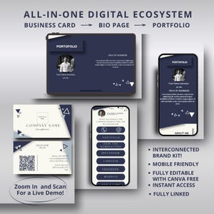 3-in-1 MINIMAL Bundle: QR Code Business Card, Web Link in Bio Page, Digital Web Portfolio, Personal Branding for Freelancers & Entrepreneurs