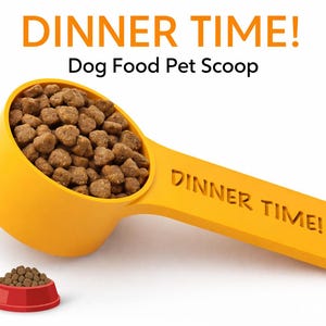Cuillère personnalisée pour chien - Mesure personnalisée pour animal de compagnie - Portionneur de nourriture sèche de 50 g