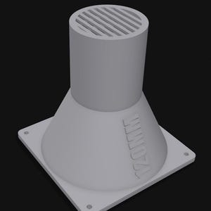 120 mm pc-ventilator naar 50 mm slangadapter | Ventilatiekanaalverkleiner | Sim Racing-koelkanaal | DIY luchtstroomadapter | 3D-geprint