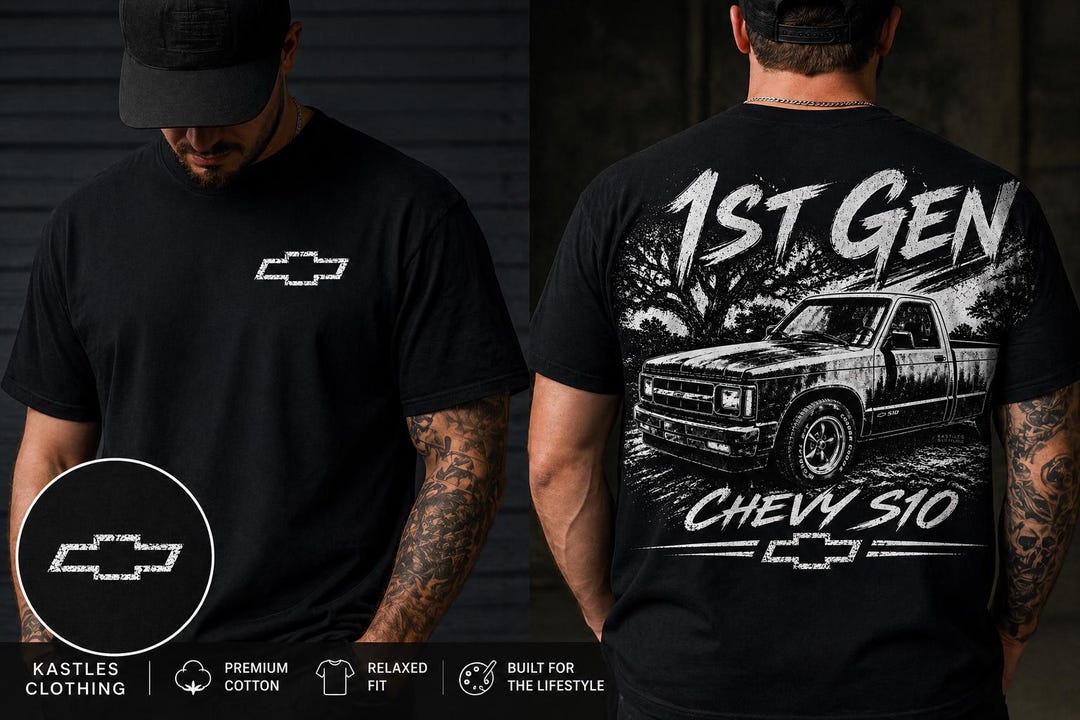 1st Gen Chevy S10 Truck Graphic T-shirt | Vintage Car Enthusiast Tee - Etsy