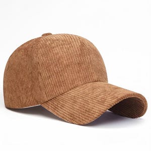 Corduroy Baseball Cap | Unisex Vintage Cotton Casual Cap | Adjustable Sun Protection Hat | Breathable Polyester Dad Hat | Outdoor Wear