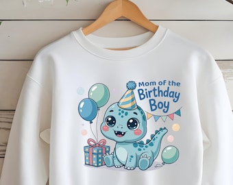 Personalized Birthday Family Shirts, Birthday Boy Dinosaur Shirt, Mom of Birthday Boy, Dad Grandma Matching Family Birthday Outfit,