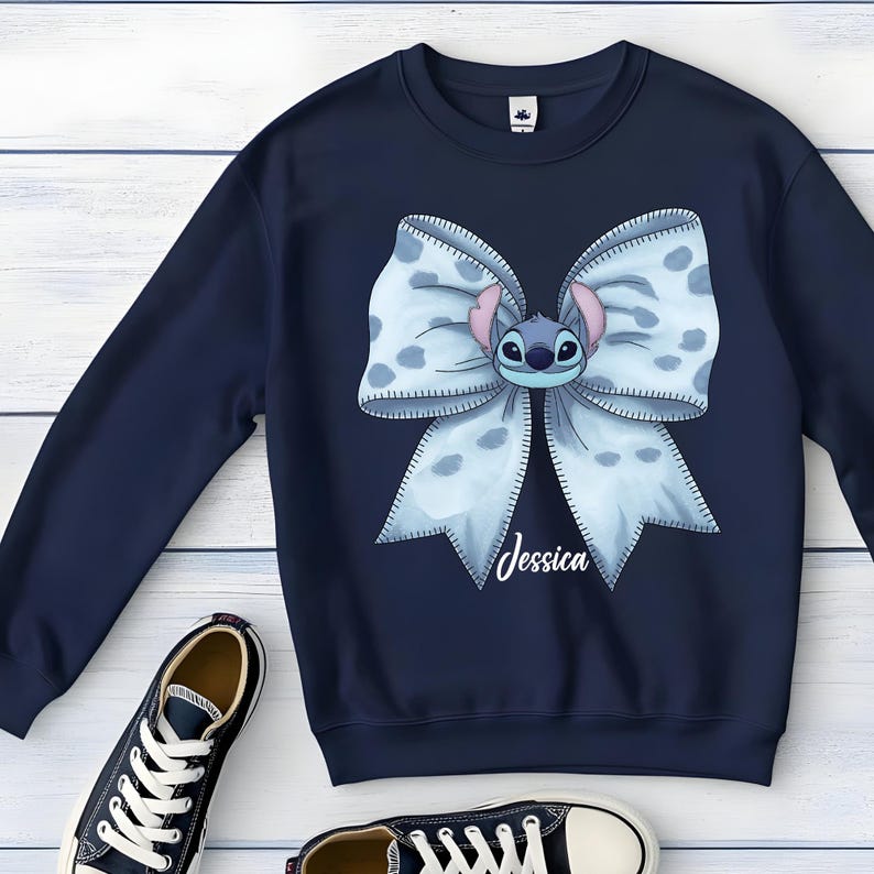 Adorable personalized sweatshirt featuring a cute bow design with custom name. Perfect for birthdays, Disney trips, school outfits, vacations, and everyday wear. Soft and comfortable kids crewneck sweatshirt made for stylish little girls.

✔ Personalized with name
✔ Cute bow front design
✔ Soft kids sweatshirt
✔ Great birthday gift
✔ Perfect Disney vacation outfit
