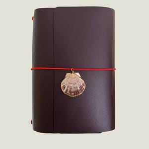 Cuaderno de viaje de piel tamaño A5 con colgantes – Diario de aventuras recargable – Cuaderno minimalista