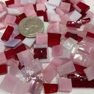 75 Pc Rosie Posey Pinky Pink Glass Mosaic Mix M7 image 2