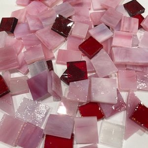 75 Pc Rosie Posey Pinky Pink Glass Mosaic Mix M7 image 4