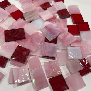 75 Pc Rosie Posey Pinky Pink Glass Mosaic Mix M7 image 7