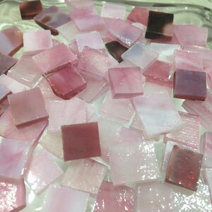 75 Pc Rosie Posey Pinky Pink Glass Mosaic Mix M7 image 6