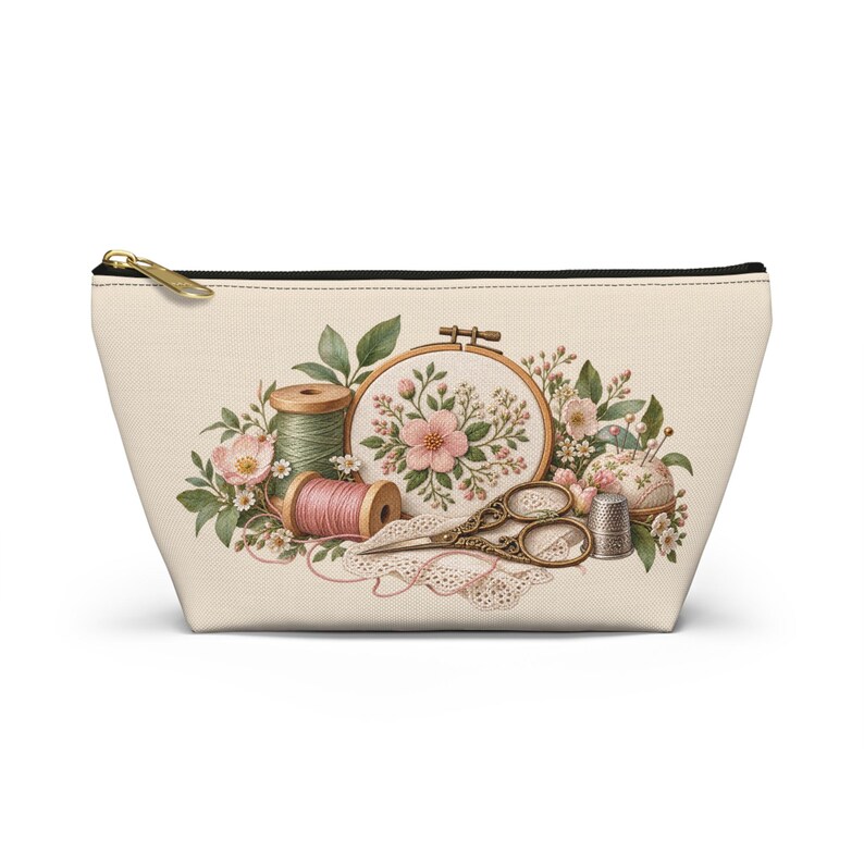 Pochette zippée pour accessoires de couture, organisateur de loisirs créatifs imprimé, petite ou grande image 7