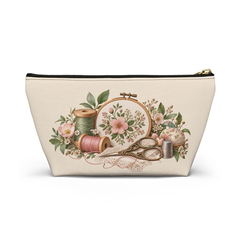Pochette zippée pour accessoires de couture, organisateur de loisirs créatifs imprimé, petite ou grande image 8
