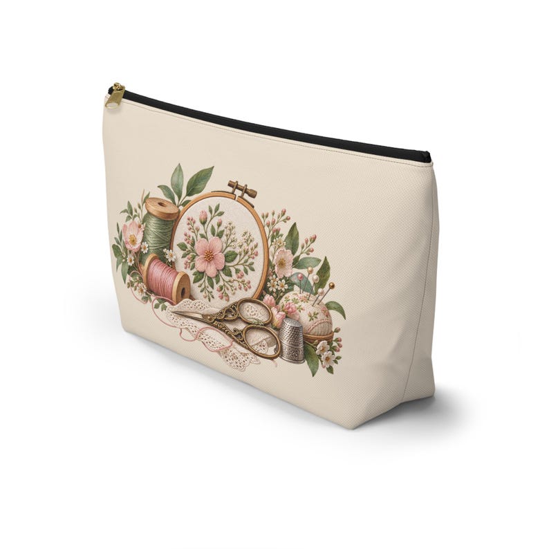 Pochette zippée pour accessoires de couture, organisateur de loisirs créatifs imprimé, petite ou grande image 3