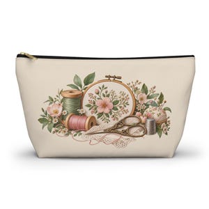 Pochette zippée pour accessoires de couture, organisateur de loisirs créatifs imprimé, petite ou grande image 1