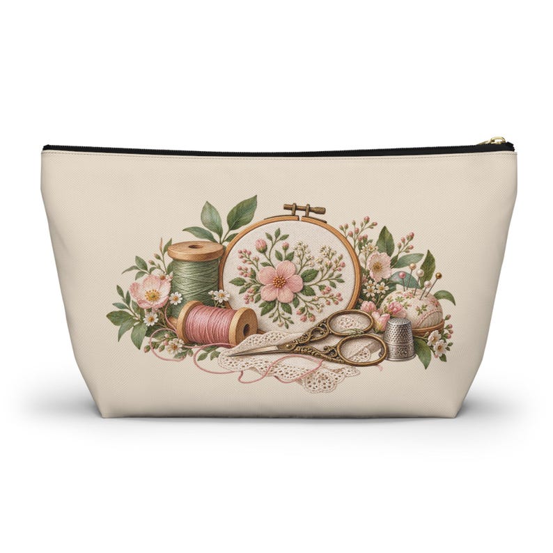 Pochette zippée pour accessoires de couture, organisateur de loisirs créatifs imprimé, petite ou grande image 2