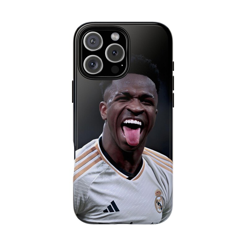 Vinicius Jr Phone Case Football Real Madrid Cover for iPhone 17Pro, 16, 15, 14, 13, 12 Samsung S25, S24, S23, S22, A16, A26, Pixel 9, 8, 7 4