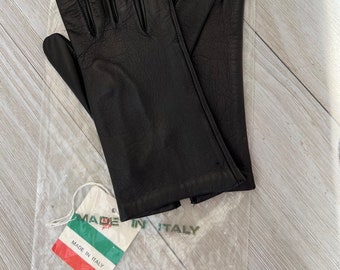 Vintage Real Kid Leather Gloves from Italy, Size 7, Italian Gloves Leather, Womens Kid Skin Gloves, Gloves For Women