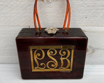 Wilardy Original Purse Lucite Purse Vintage Bolsos para mujeres, Faux Tortoise Box Purse 1950s Mod Bags, Vintage Bags and Purses