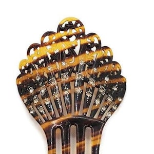 1920s Hair Comb Wedding Hair Accessories Vintage Hand Painted Rhinestone Hair Combs Victorian Carved Bridal Hair Combs