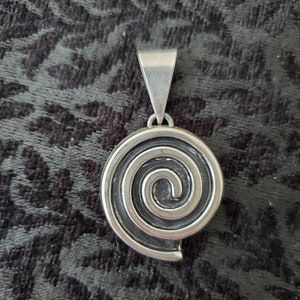 925 Welch Celtic Spiral Pendant For Necklace, Sterling Silver Necklaces, For Men, For Women
