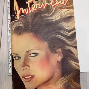 Intact Kim Basinger February 1986 Interview Magazine, Original Authentic Vintage Magazine, Magazines, Illustrations, Vintage Advertising