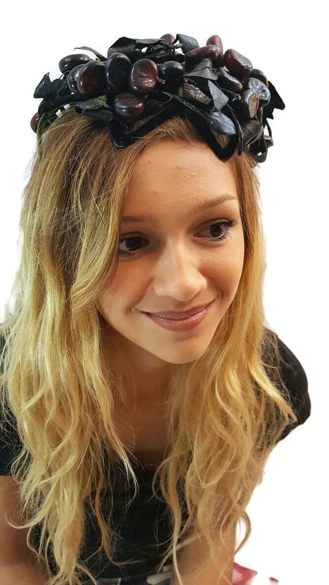 1940s Fruit Fascinator Fruit Hat Cherry Headpiece 1940s Hair