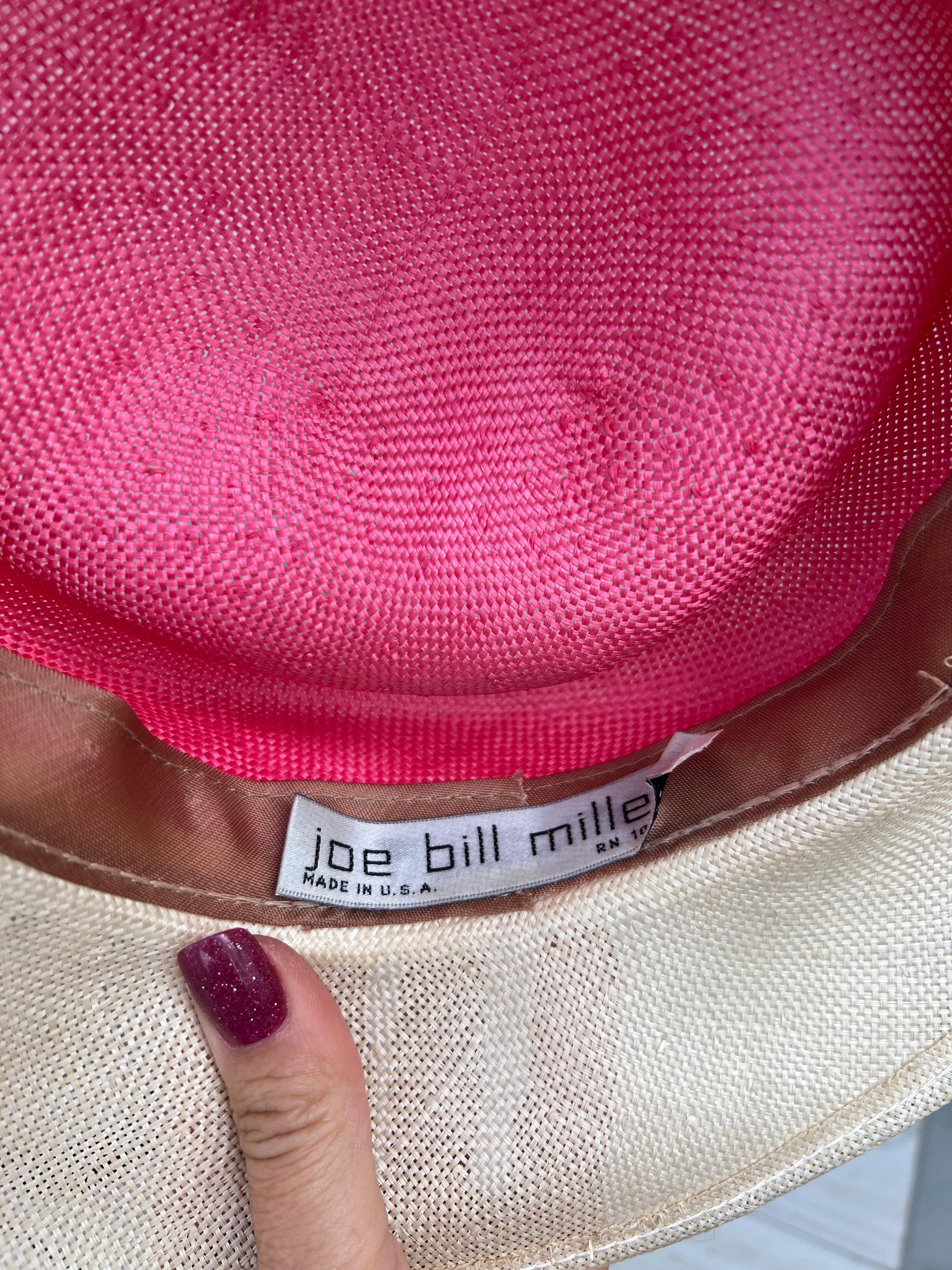 VINTAGE UNIQUE Joe Bill Miller Straw Hat with a veil - a nice church fancy hat! Joe Bill Miller Hat - Etsy main image 2