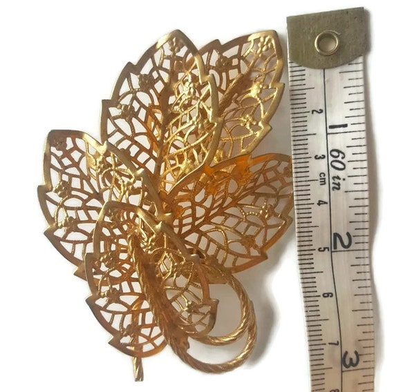 Judy Lee Brooch, Filigree Brooch, Filigree Jewelr… - image 6