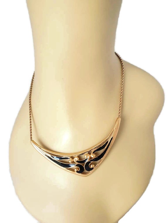 Trifari Necklace Vintage Gold Snake Chain Necklac… - image 9