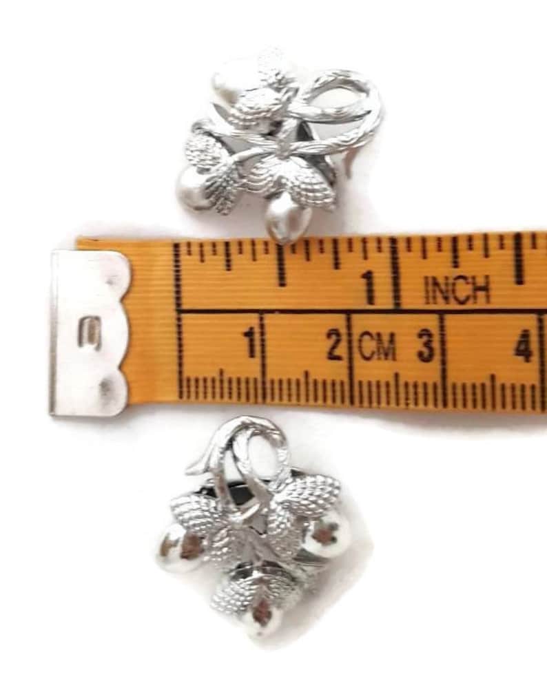 Vintage Coro Jewelry For Fall Acorn Coro Earrings Silver Clip On Earrings Acorn Jewelry For Women