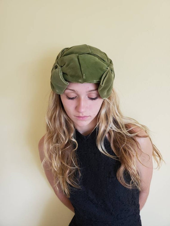 Green Fascinator Headband Hat, Fascinators, 1950s, 19… Gem