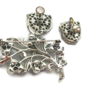 Lisner Strass smyckeset, Lisner, Lila Strass, Brosch, Örhängen, Kristallsmycken, För Bröllop, Bukettsmycken, Bukettsmycken bild 3