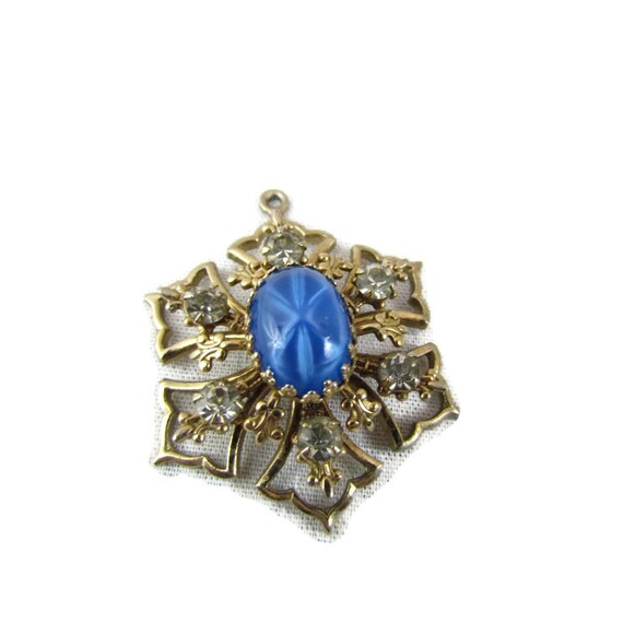 Star Sapphire Pendant For Necklace Vintage Jewelry Rhinestone - Vintage Star Sapphire Pendant Star Sapphire Pendant For Necklace Vintage Jewelry Rhinestone - Vintage Star Sapphire Pendant
