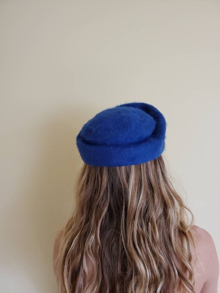 royal blue pillbox hat