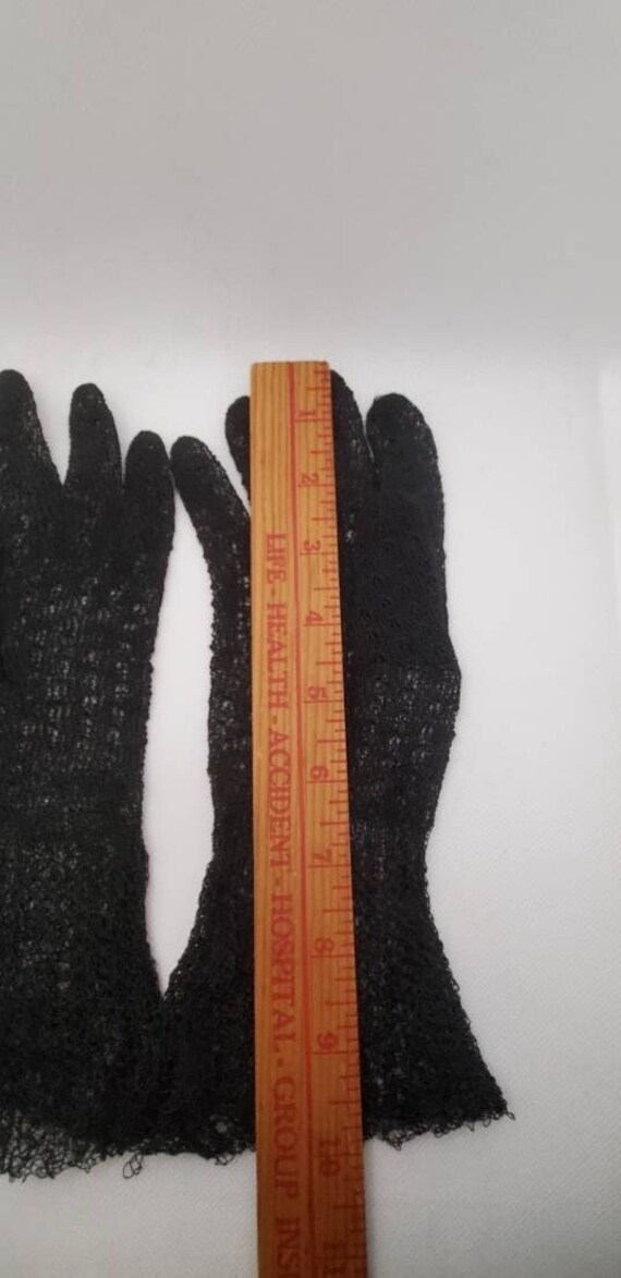 Black Crocheted Gloves, Victorian Gloves, Gloves,… - image 5