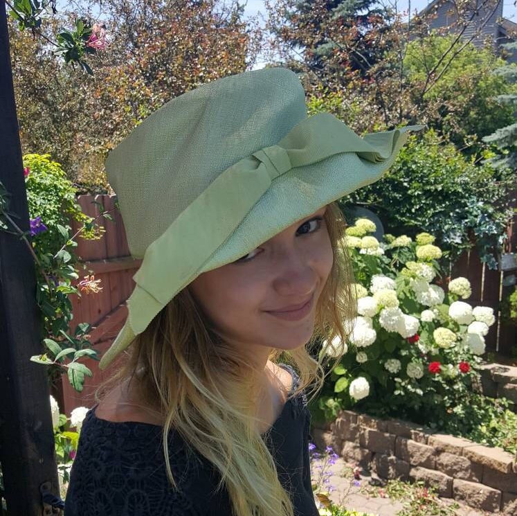 light green wedding hats